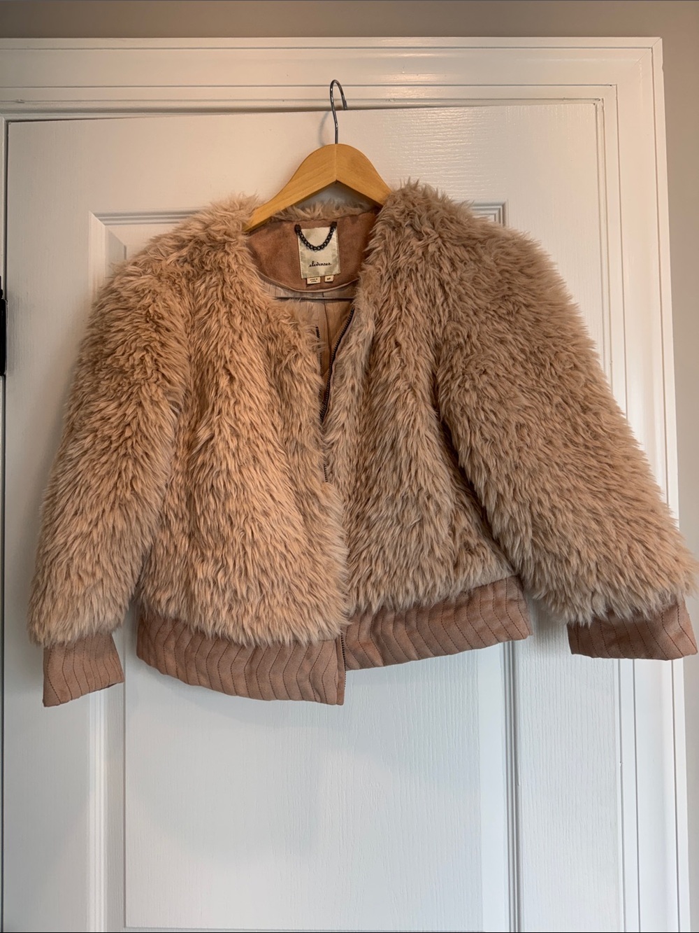 NWOT Elevenses faux fur cropped jacket
